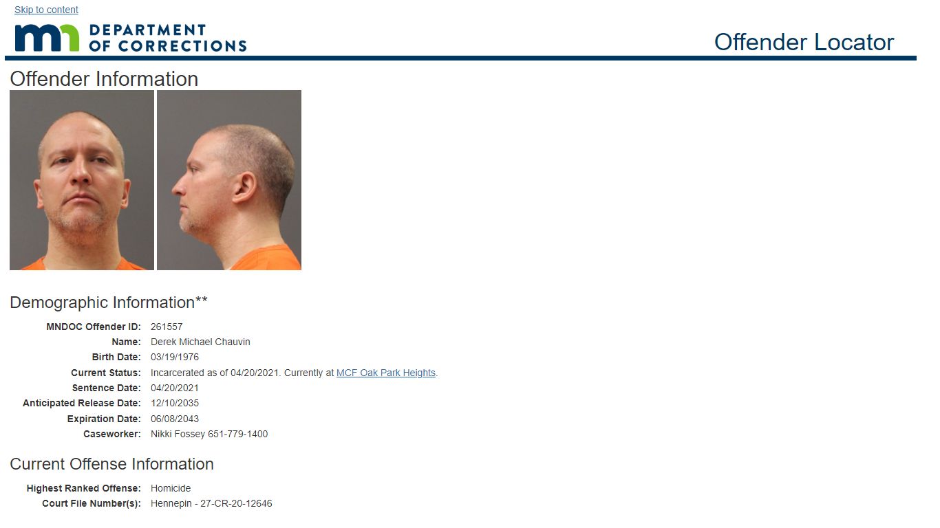 Offender Locator - Minnesota Department of Corrections